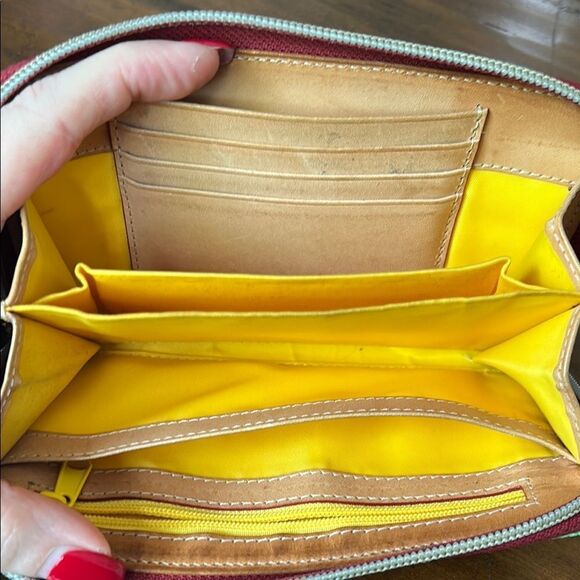 Dooney & Bourke Black and Red Wallet with Zip-Around Closure - Picture 10 of 11